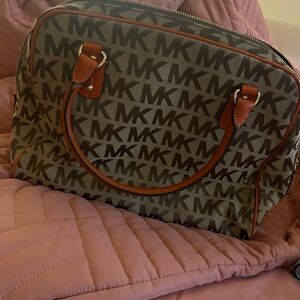 Michael Kors Brown and Tan Handbag